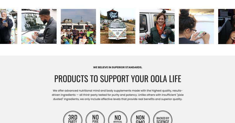 OolaLife platform UI